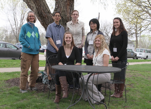 Undergraduate students at the Illinois State Academy of Sciences meeting